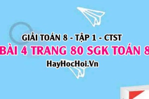 Giải bài 4 trang 80 Toán 8 Tập 1 SGK Chân trời sáng tạo